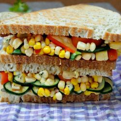 Cheese Corn Veggie Sandwich 1 sandwich