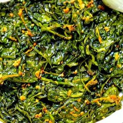 Garlic Spinach Fry 1 Garlic Spinach Fry